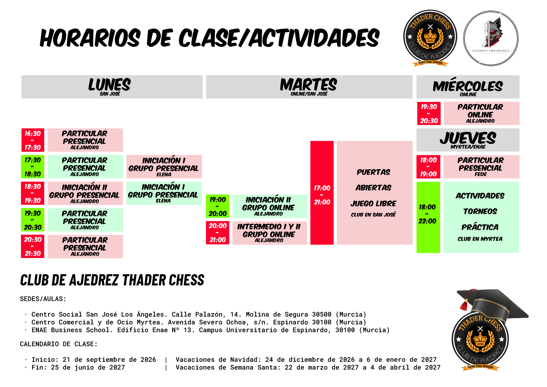 Horarios 2025-2026